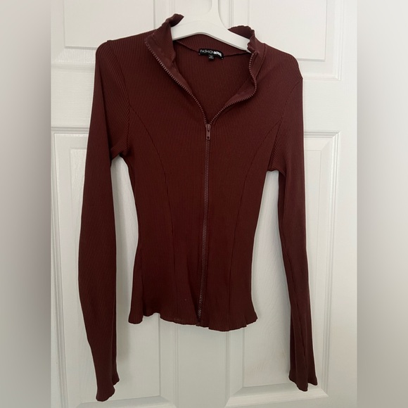 Brown Ribbed Top 🤎 - Picture 7 of 7